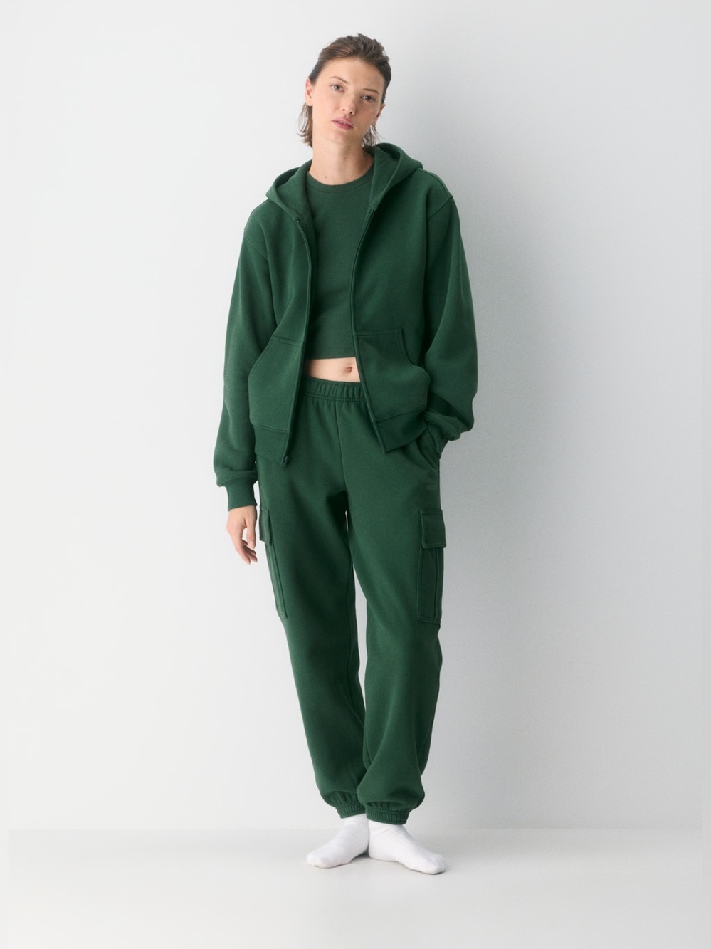 Aritzia Cozy Sweatfleece Mega Zip Hoodie